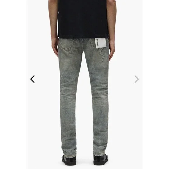 Purple Brand Jeans P001 Light Blue Vintage Skinny Distressed P001-LBVR524 Sz 32 - Picture 2 of 10